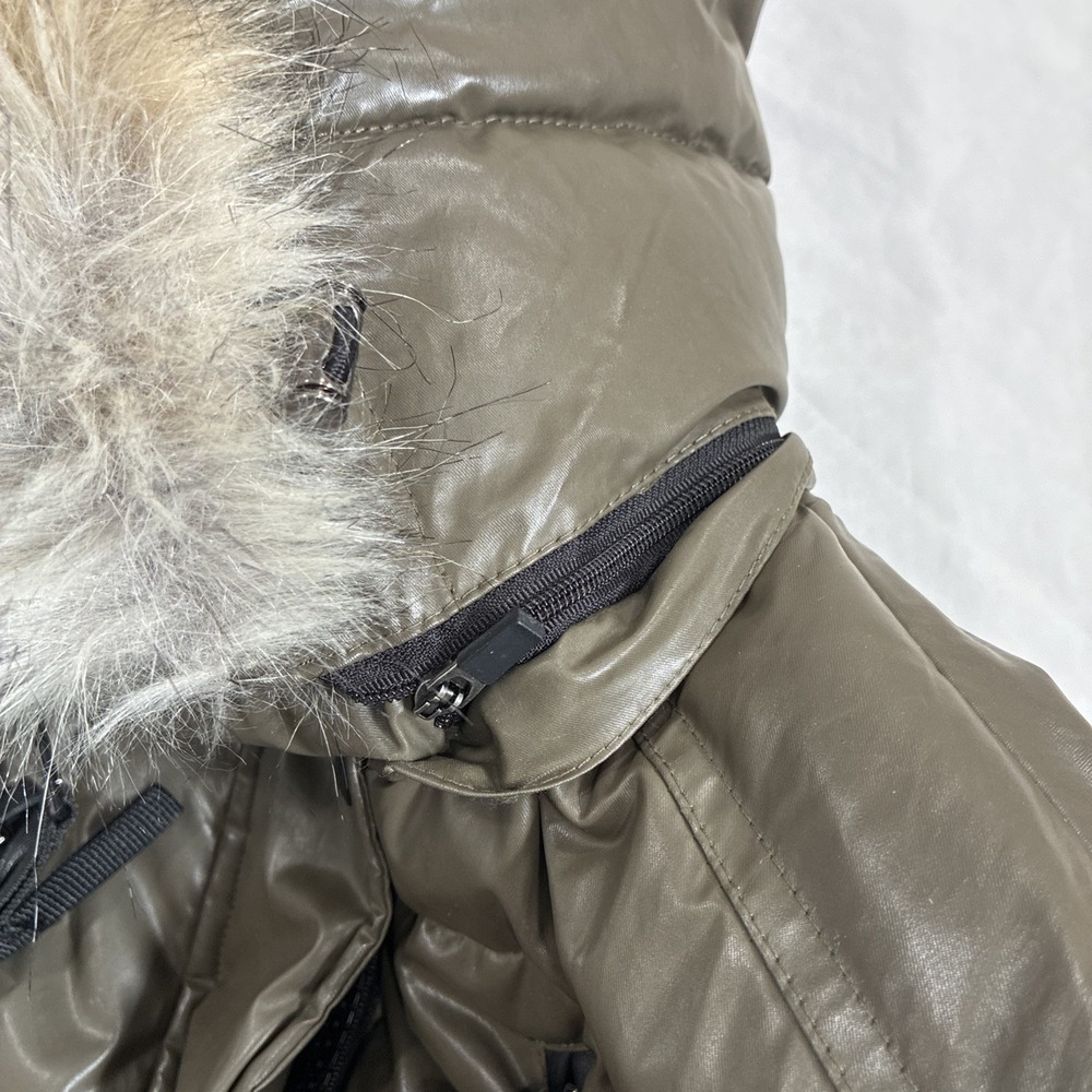 Calvin Klein Quilted Puffer Coat Parka Women's XS Green Winter Jacket Warm - Picture 12 of 16
